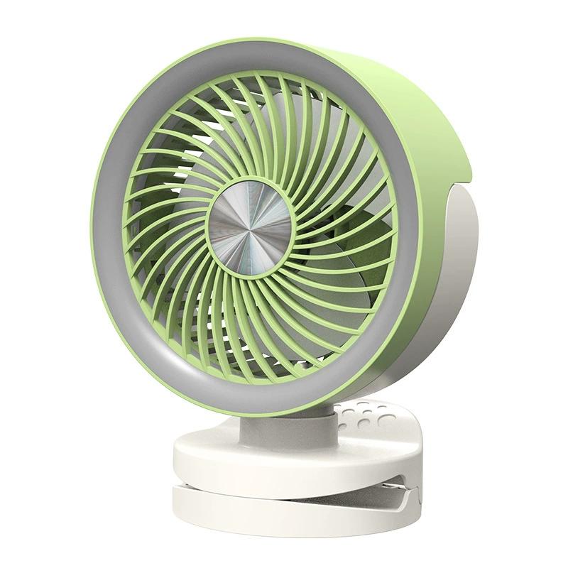 

Ventilador de techo portátil USB para dormitorio, ventilador silencioso con luz recargable