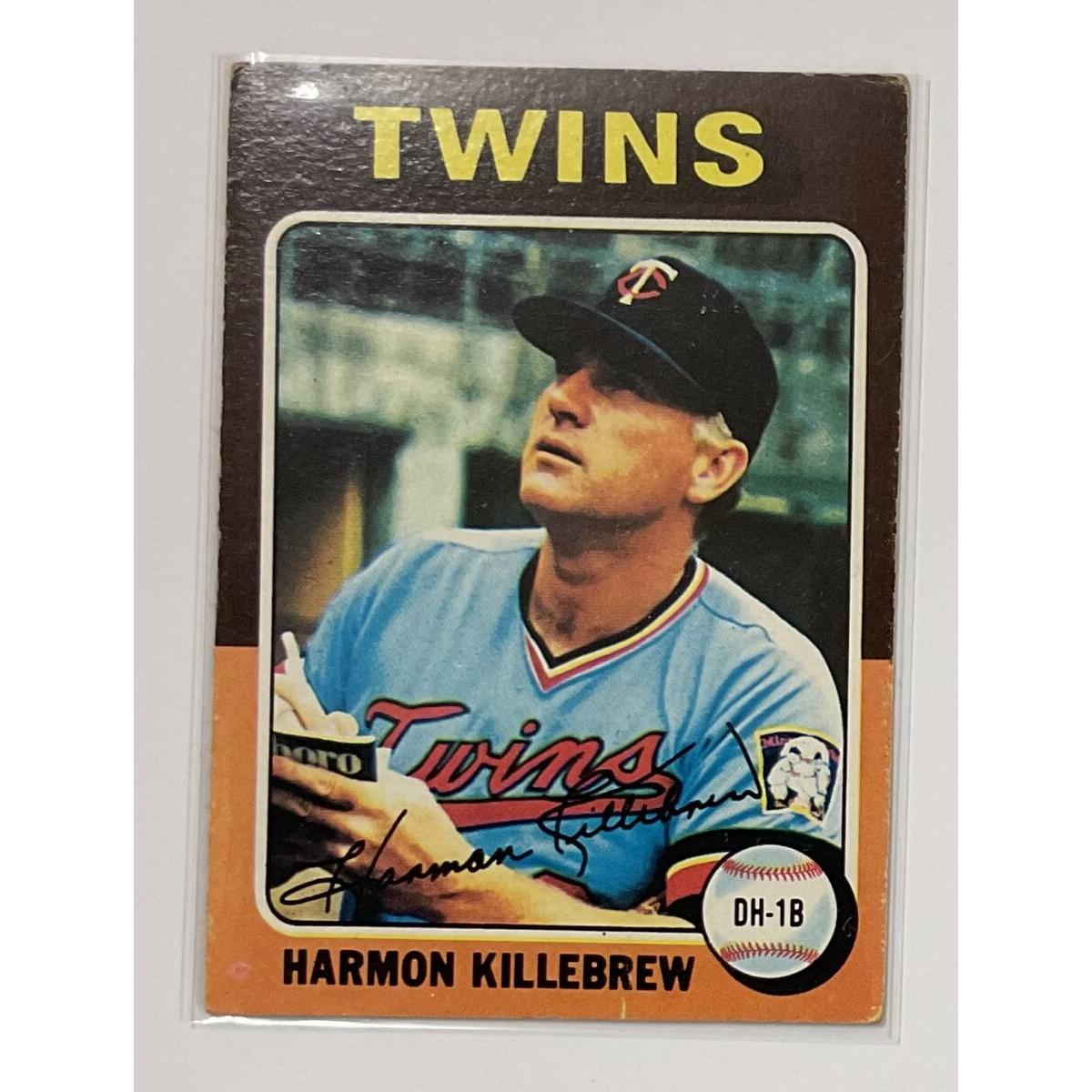 Used US Baseball Hall of Famer Harmon Killebrew 1975 MLB Topps Baseball Card #640 Minnesota Twins HARMON KILLEBREW