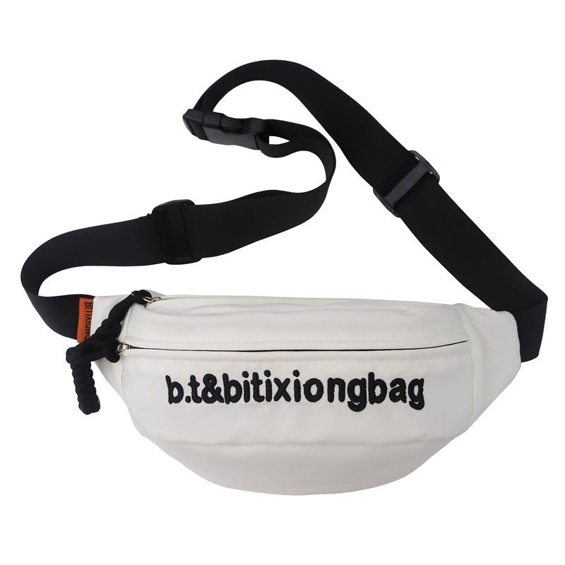 

Нагрудна сумка. Чоловіча та жіноча модна сумка. Проста спортивна сумка. Студентська сумка білий