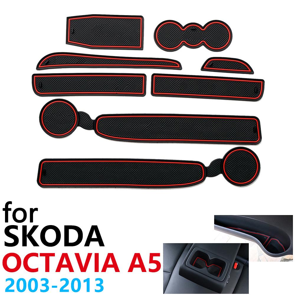 

Противоскользящий резиновый коврик для дверной канавки для Skoda Octavia A5 MK2 1Z 2003 ~ 2013 2005 2006 2008 2012, аксессуары для автомобиля