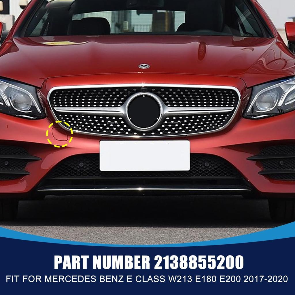 Front Bumper Tow Hook Cover for Mercedes Benz E Class W213 AMG Line E180 E200 E220 E250 E300 E350 E400 E500 E63 2017 2018 2019 2020 Towing Hook Eye