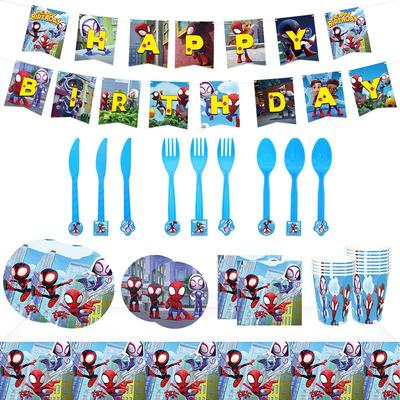 Bestseller Spider-Man & Friends Einwegteller-Set mit Ballondekorationen für Partys