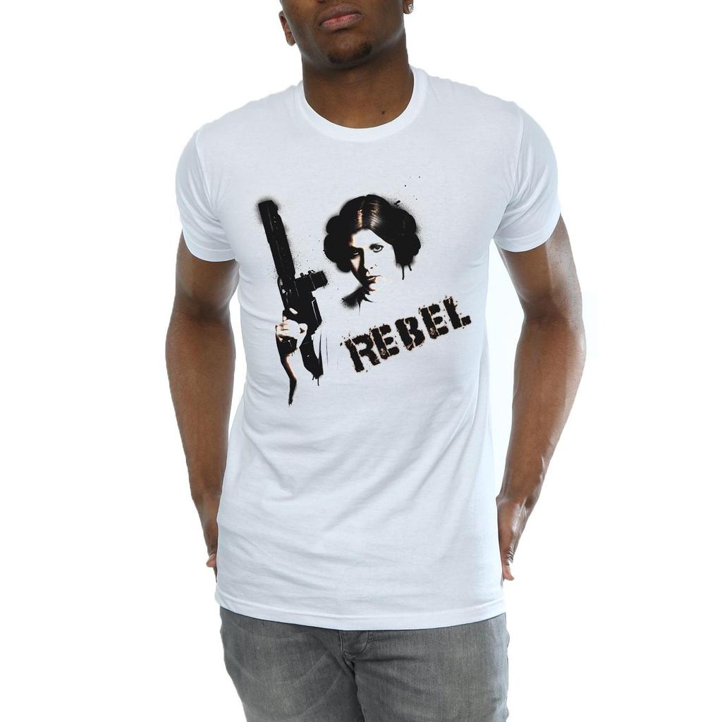 Star Wars Mens Princess Leia Rebel T-Shirt