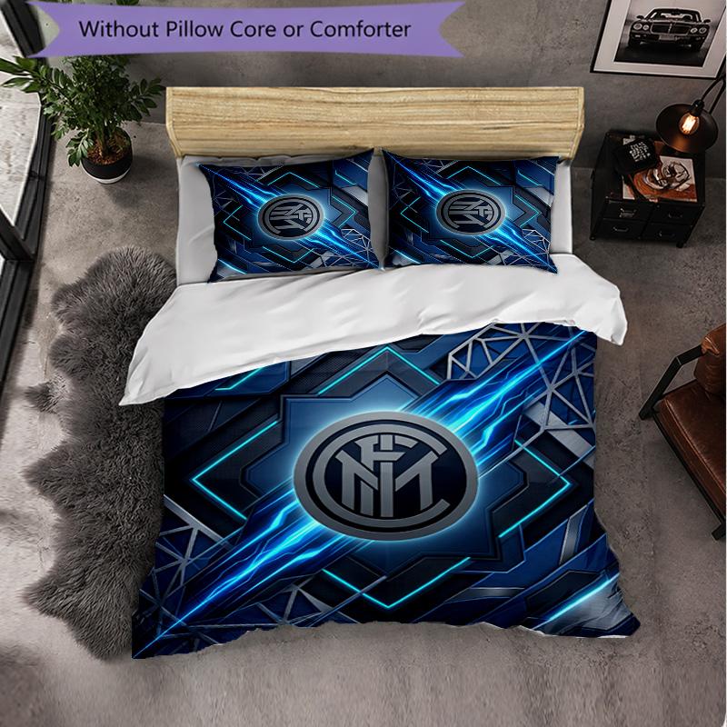 Borussia Dortmund Pattern 3 Pieces Bedding Set Soft Microfiber Duvet Cover with Pillow Cases for Bedroom