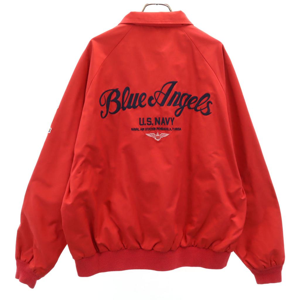 AVIREX BLUE ANGELS utility Jacket 2XL Red Biggs Men's Used