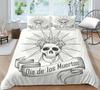 Bedding Cover Sets Skull Home Textiles Bed Quilt Cover Bedding Set 3D Duvet Cover Comfortable Bedclothes Microfiber Quilt Cover