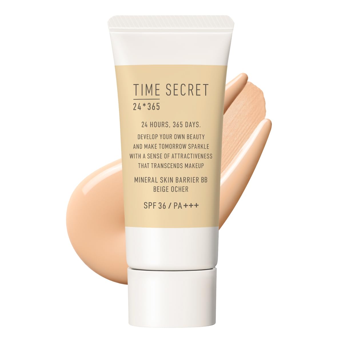 

TIME SECRET Минеральная лечебная защитная основа для кожи BB SPF36 PA+++ (Бежево-охристый)