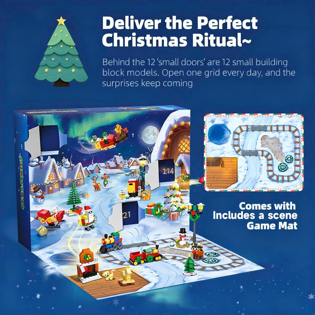 Christmas Small ParticleDiy Assembly Christmas Gift Building Block BlindBox