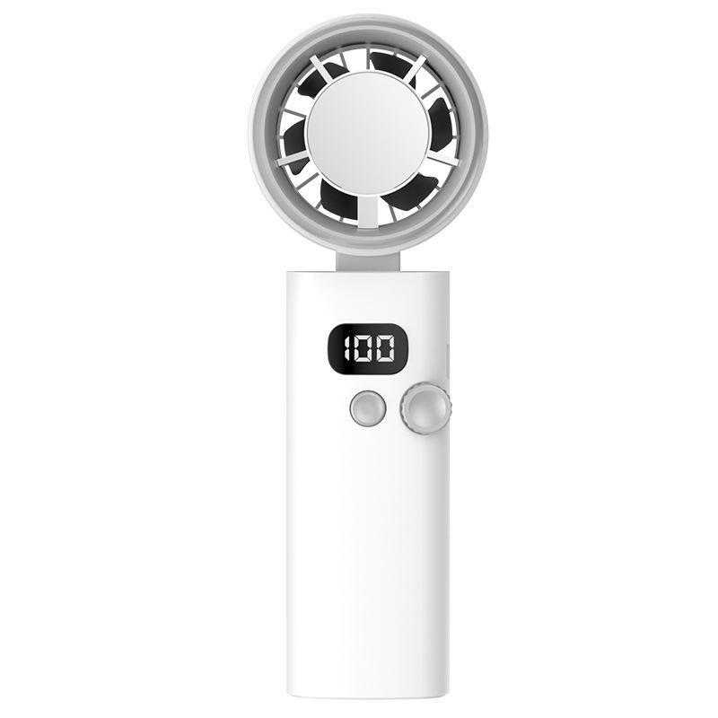 Portable Handheld Bladeless Fan with Digital Display Rechargeable Personal Fan