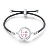 Women's Adjustable Braided Leather Aroma Diffuser Tree of Life Bracelet