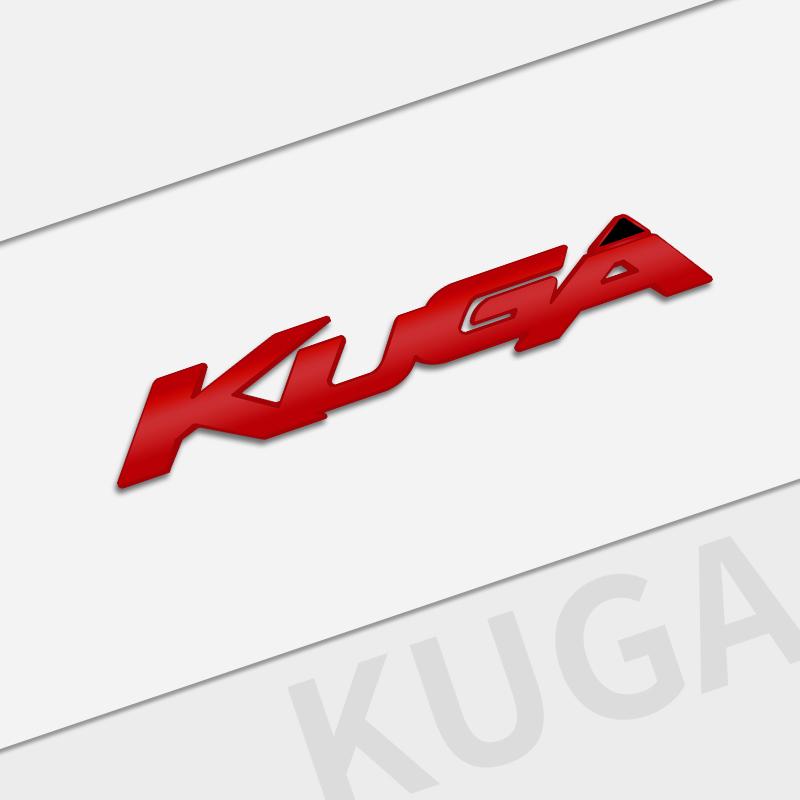 WGL2 Auto Metal Emblem Car Styling 3D Badge Lettering Decals Trunk Sticker For Ford Kuga 2008-2019 Accessories Glossy Black