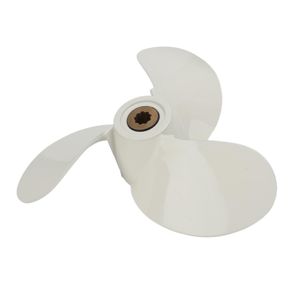 Elice Marină 7 1/4 țoli 6L5‑45943‑00‑EL 9 Caneluri 3 Padele Elice de Barcă Înlocuire pentru Motor 2.5CP 3CP F2.5A 3A