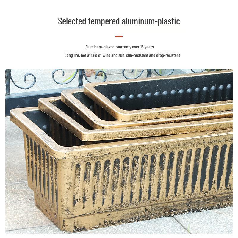 Large Rectangular Plastic Balcony Planter with Free Shipping