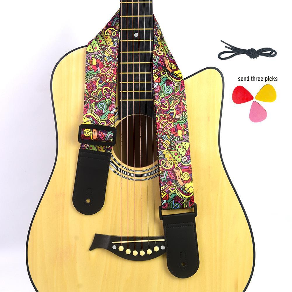 Ethnic Style Universal Guitar Strap - Polyester for Electric, Bass, Wooden Guitars