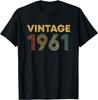 Vintage 63 Year Old Gifts Men October 1961 63th Birthday TShirt Funny Gift Clothes Men Clothing Tops Graphic T Shirts Camisas