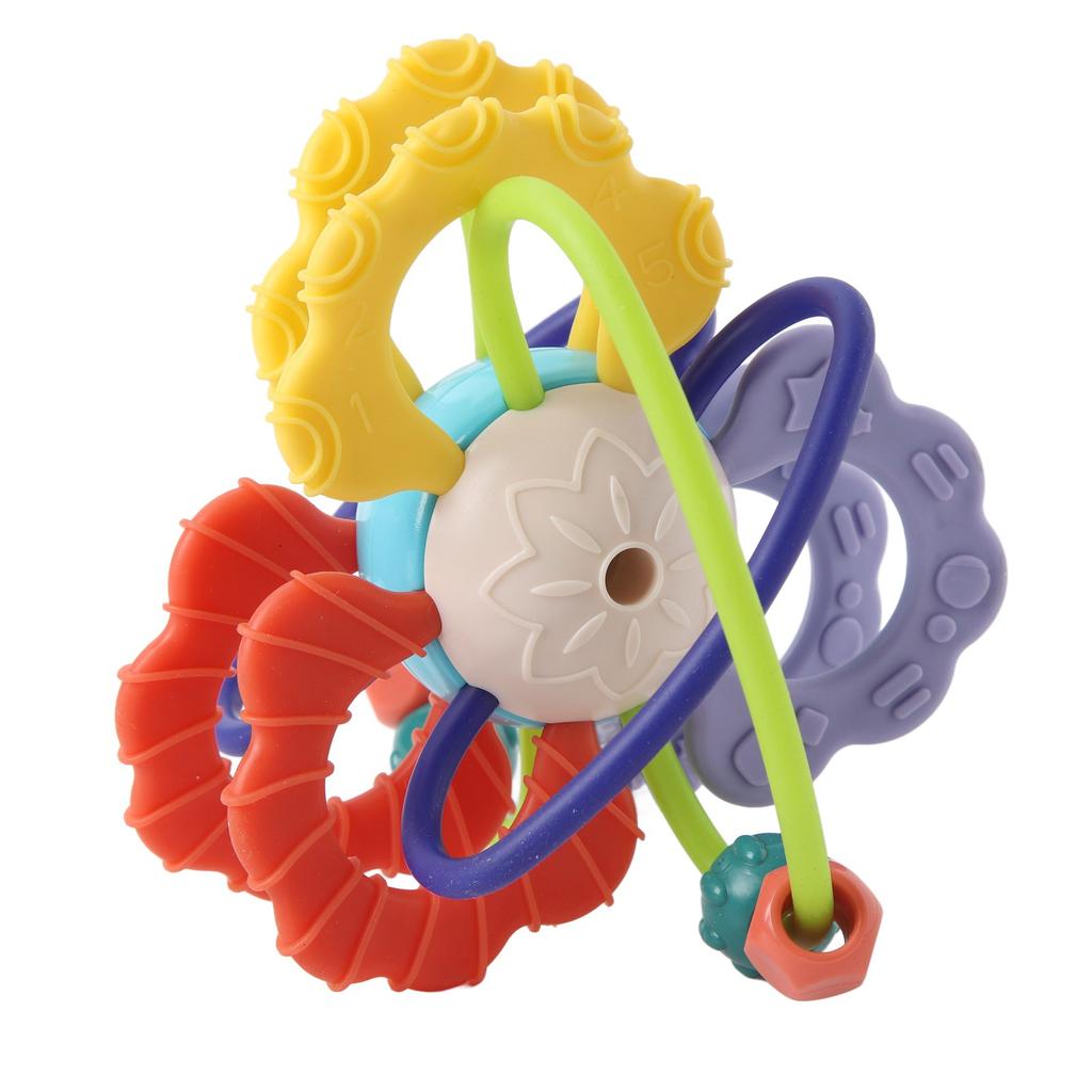 Beißringball Spielzeug Sicher Beruhigen Fördern Hand-Auge-Koordination Silikon Kaubar Sensorisch Beißringball