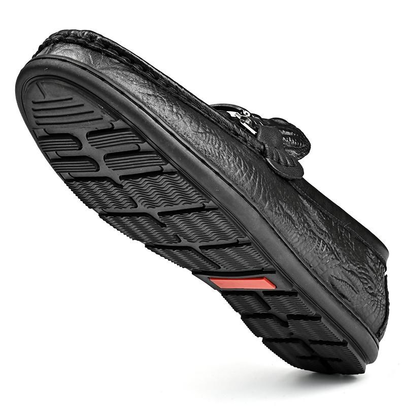 Large Size 39-46 Men's Genuine Leather Shoes Moccasin-gommino Outdoor Casual Shoes