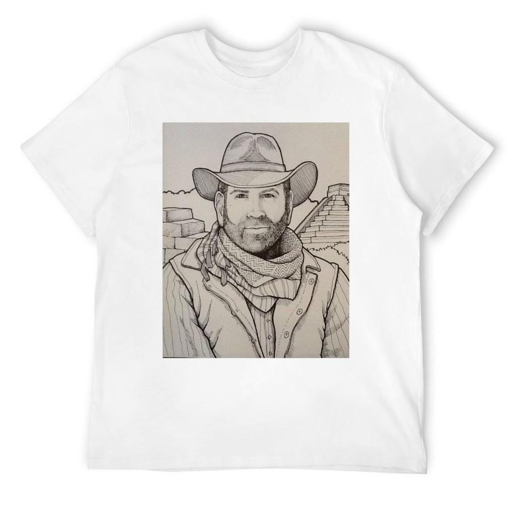 Josh Gates High Quality Design T-Shirt Graphic T Shirts Tops Vintage Graphic Tee Mens Designer Clothes