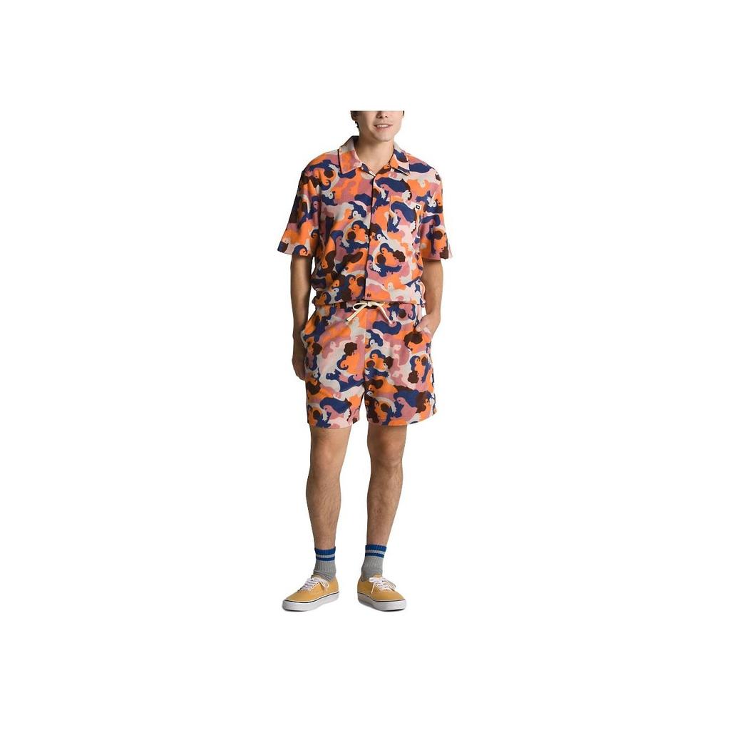 Vans Queer Poets Tyris Winter Shorts Full Print Mid Waist Tied Straight Casual Shorts Men shorts Multicolor VN0008FTBE5