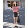 De Mana Women's 180G Pure Cotton Round Neck Letter Print T-shirt