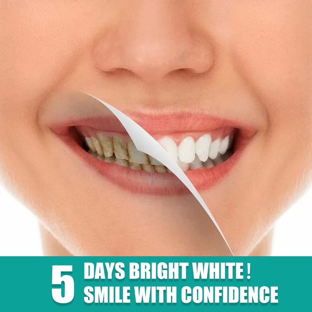 EELHOE Polvere Bianca per Denti 5 Giorni Rimuovi Placca Tartaro Pulisci Macchie Gialle dei Denti Polvere Pulizia Denti Alito Fresco 50g
