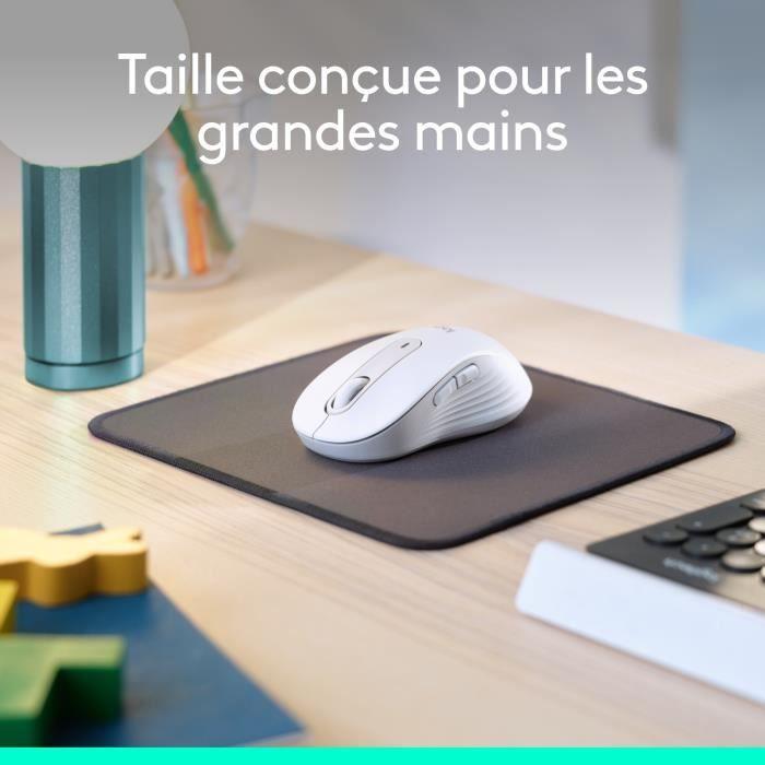 Souris - Sans Fil - Logitech - Signature M650 L - Blanc - Droitier