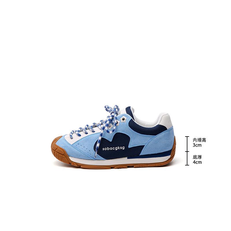 Retro Forrest Gump Training Shoes Women's Platform Flower Stray Shoes 2025 New Breathable Versatile Casual Sports Jogging Shoes