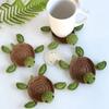 Cute Turtle Shape Anti-scalding Mug Coaster Insulation Pad Handmade Crochet Thick Skid-resistant Heat Kitchen Supplies
