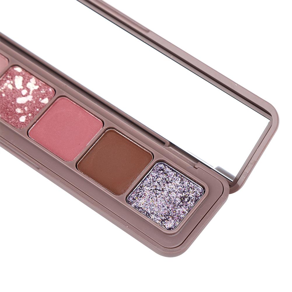 9Color Matte Glitter Soft Nude Eyeshadow Compact Earth Tone Cosmetics 13.5g