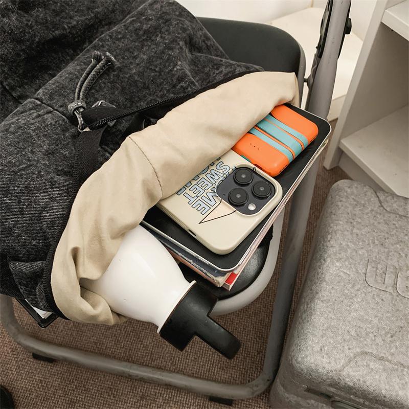 Large Capacity Retro Denim Backpack Women's Lightweight Backpack