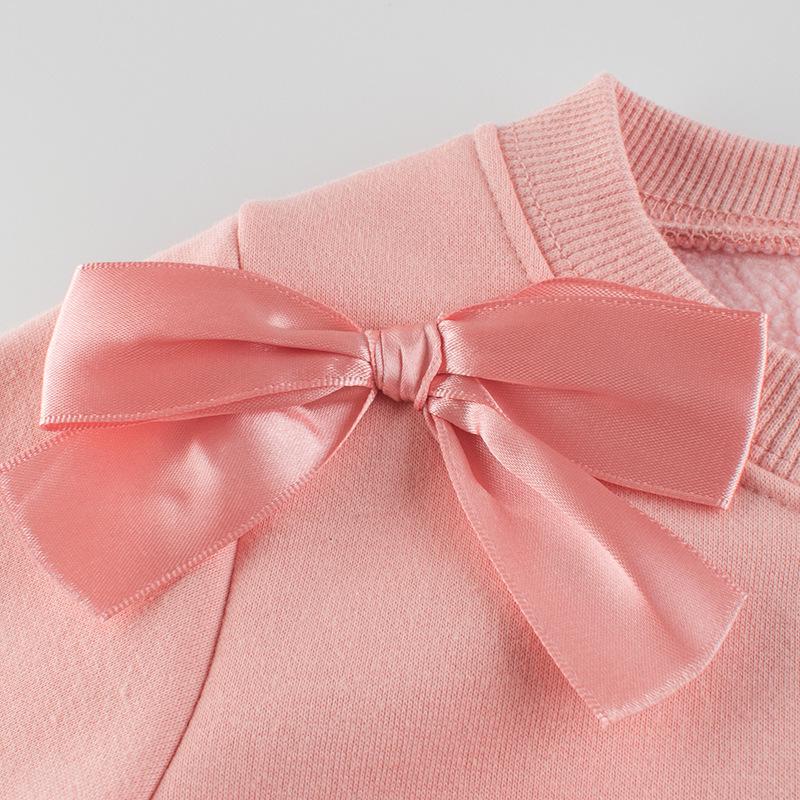 Girls' Korean Style Fleece Sweatshirt - Autumn 2024 Children's Pullover