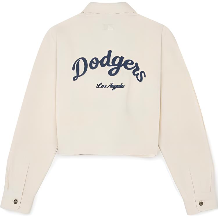New MLB Denim Jackets Women's Cream 3FDRV0144-07CRD