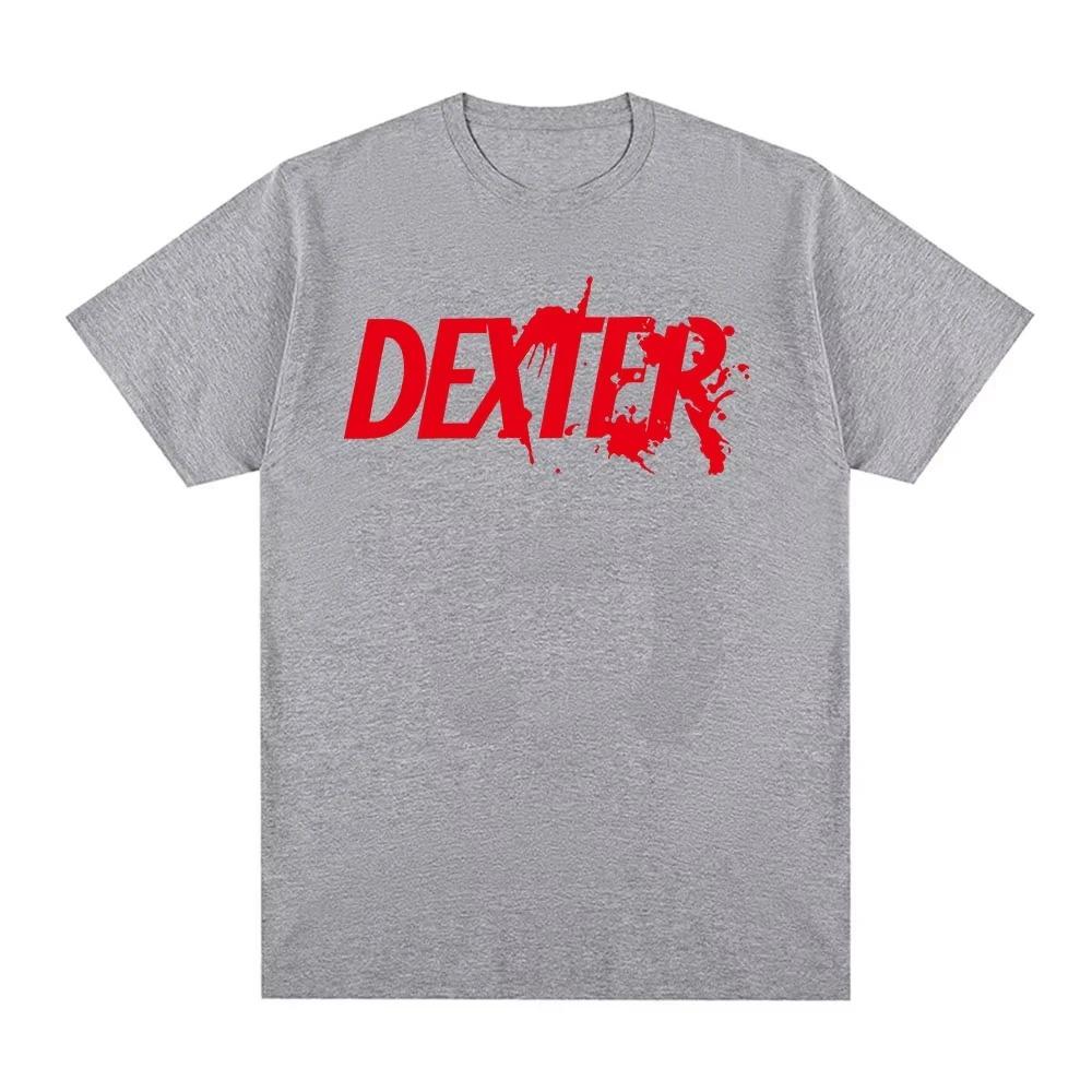 T-shirt Grafica Logo Schizzi di Sangue Dexter Serie TV Thriller Crime Classico Nera Unisex Uomo e Donna T-shirt