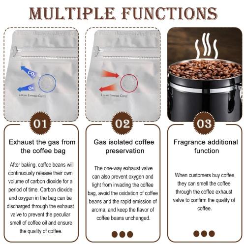 Tondiamo 22-Piece CO2 Valve Filter Set for Coffee Canisters, Airtight with 2 Rubber Rings, One-Way Degassing Breather for Bean Containers, Bags, and F