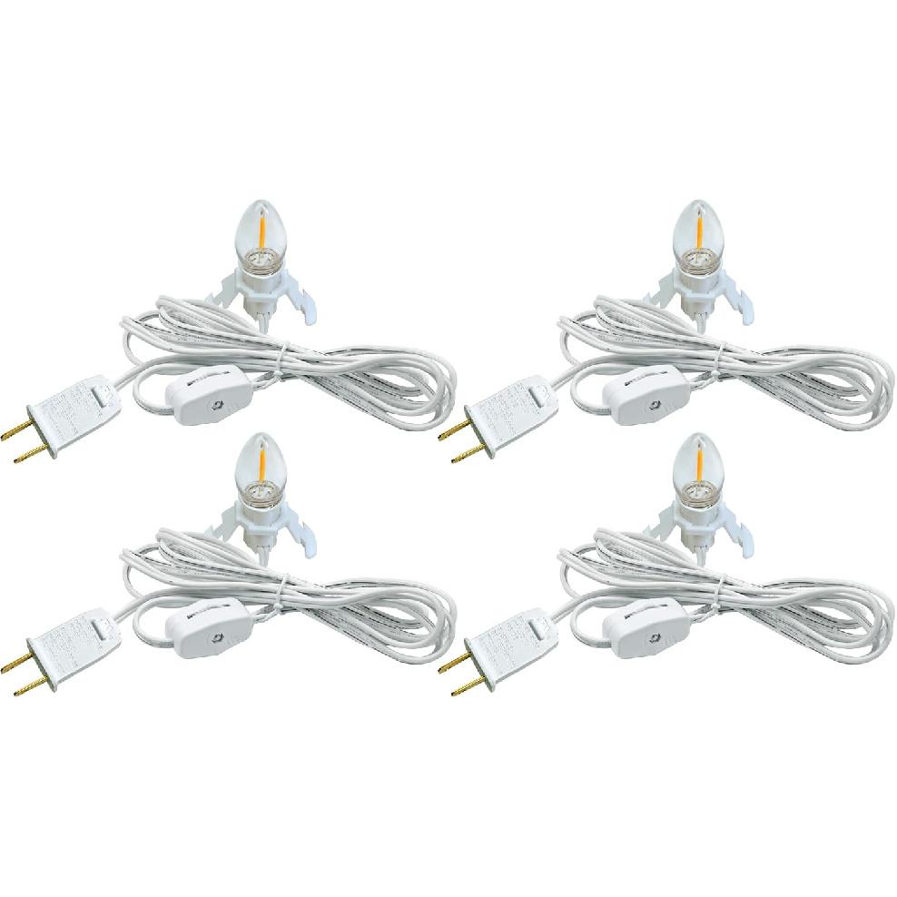 Accessory Cord with 5 PCS C7 LED Night Light Bulbs, E12 Base, 1 Pack
