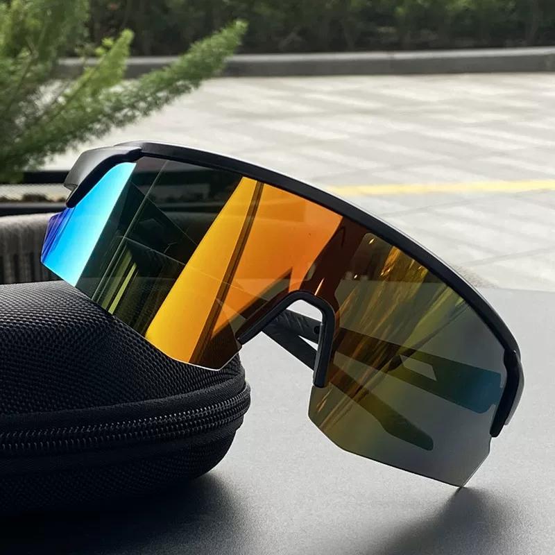 Outdoor Professional Cycling Glasses for Men and Women, Large Frame, Slimming, Colorful, High-Definition Mountaineering Glasses, Windproof and
