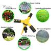 Lawn Sprinkler with Stake 3 Arm Design Large Area Coverage Adjustable 360-Degree Rotating Garden Yard Water Sprinkler