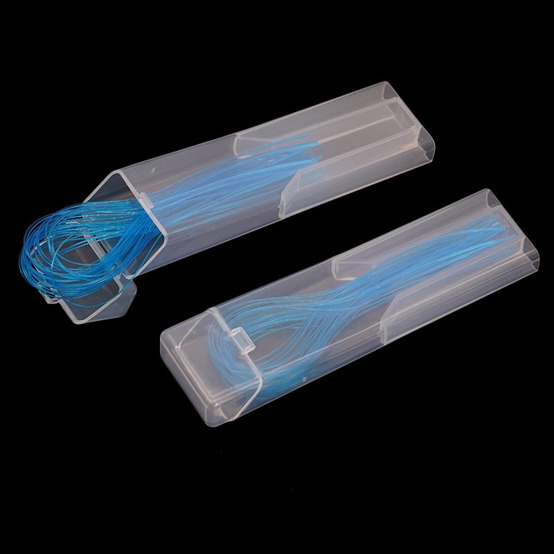 1/2 Box Dental Floss Threader for Crown Brace Bridge Implant Hoop Threading Braces Steel Traction Oral Care