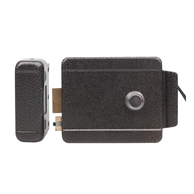 High-quality Electronic Door Lock DC12V Access Entry Security System Electric Control Rim Door Lock (Black,Wood Door&Iron&Door Lock) чёрный