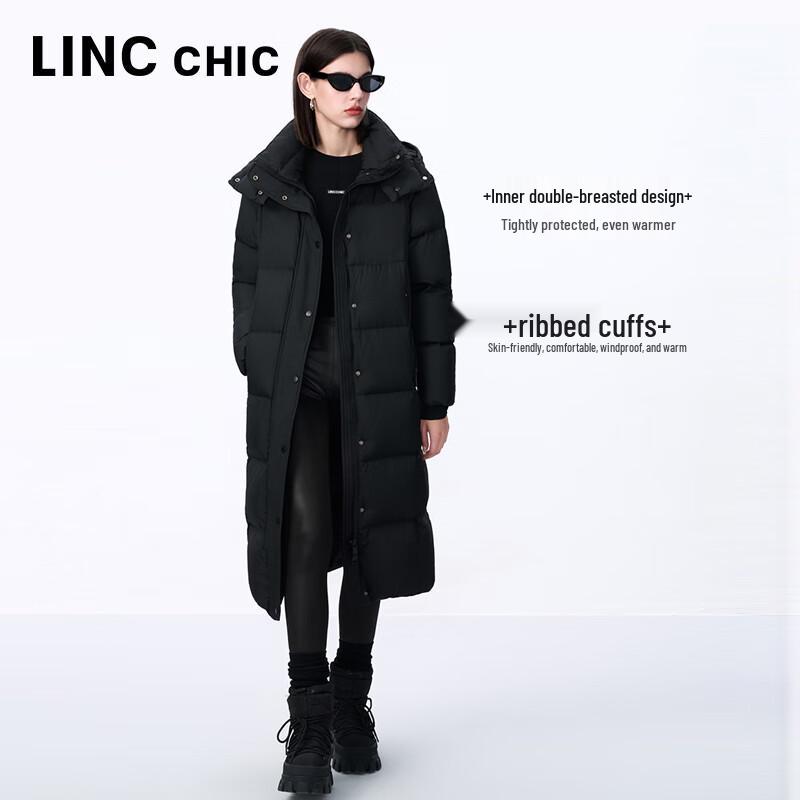 Jinyujie Women's Maillard Long Thickened Duck Down Puffer Jacket