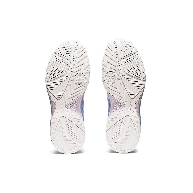 Asics Gel-Dedicate 7 Shock Absorption Low-Top Tennis Shoes Women sneaker White Blue 1042A167-102
