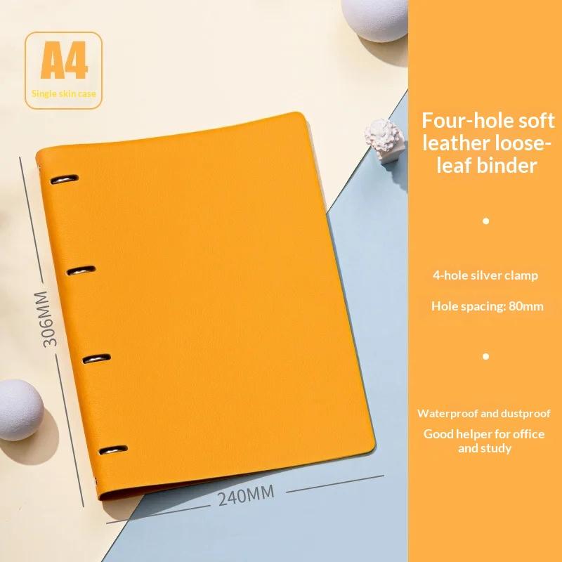 A4 Pu Leather Notebook Binder, Refillable 3/4 Round Ring Binder Cover For A4 Filler Paper Notebook Personal Planner Binder