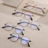 2023 Summer Ultra-Light Round Titanium Glasses with Thick Wide Rim for Myopia & Blue Light Protection - Style 2402