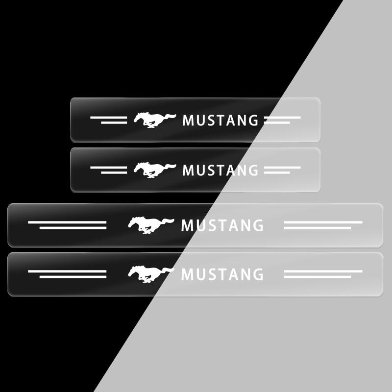 Naklejka na samochód Pasek ochronny na próg samochodu Przezroczysta naklejka Dla Ford Mustang 2005 2006 2007 2008 2009 2016 GT Mach-E 2013 Esca