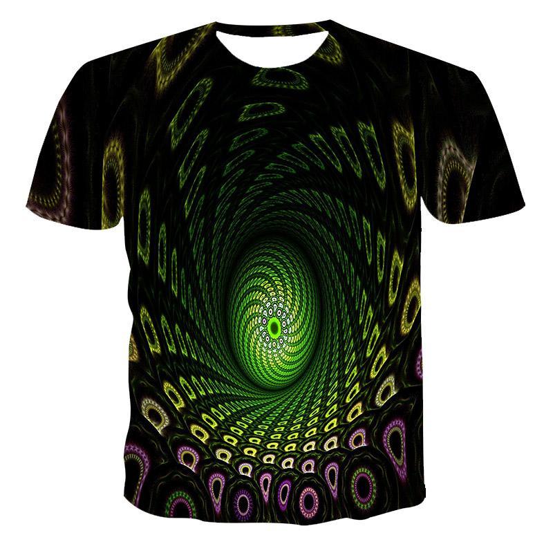 Psychedelische Muster 3D-bedruckte T-Shirts Herren Mode Lässig Streetwear Herren Sommer Lässig Kurzarm Sportoberteile Damen Kinder T-Shirts