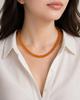 8mm Baltic Amber Gemstone Round Beads Jewelry, Pretty Light Weight Coker Necklace 17-20" Adjustable Necklace For Women 8BN-2