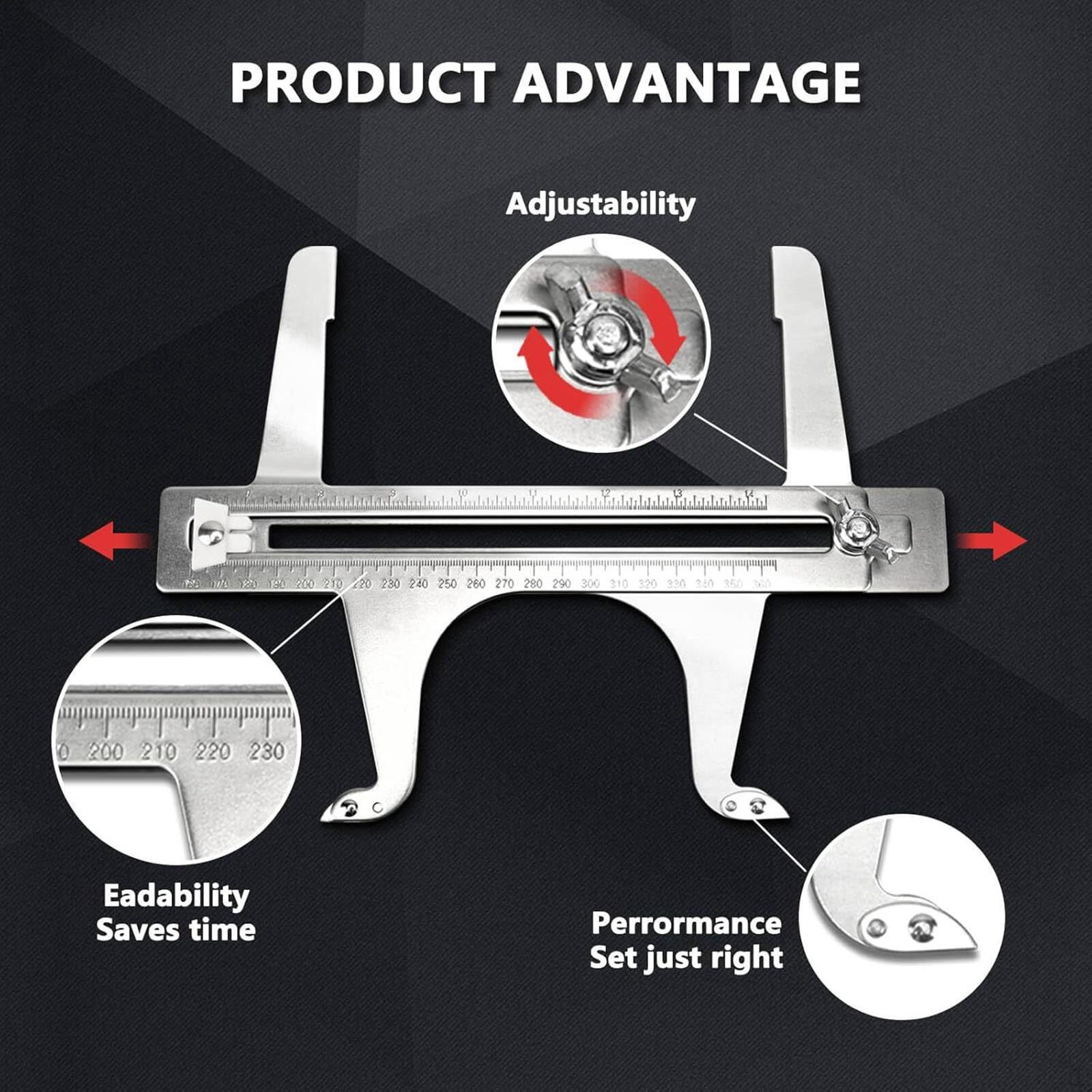 

Brake Measuring Tool Double Scale Combination 3377 Professional Resetting Gauge