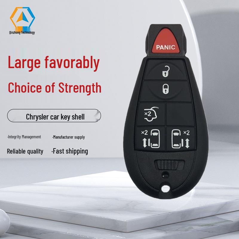 Chrysler 5+1 Button Smart Key Shell for Two-Door Models (Set of 2)