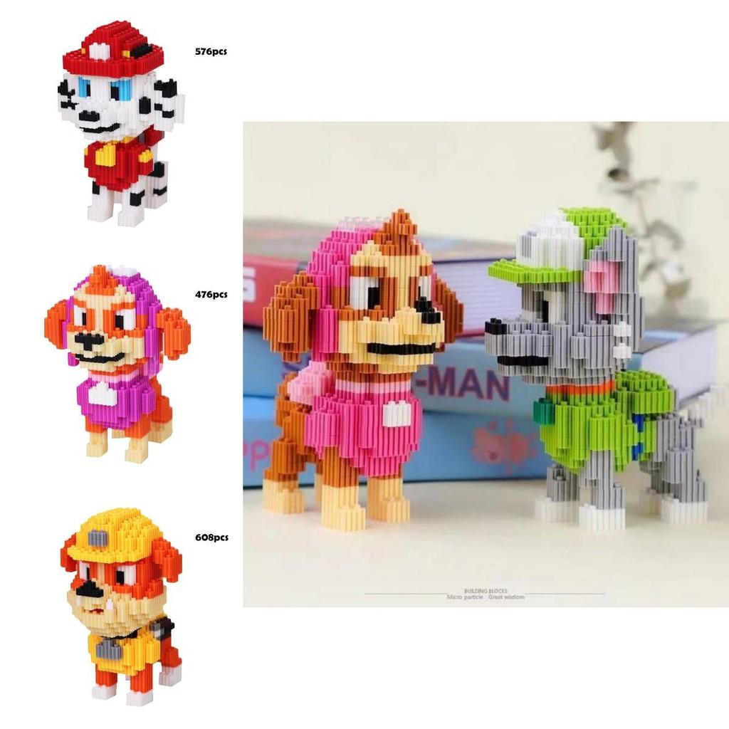 Paw Patrol Model Building Blocks For Decor And Collection Multiple Cute Styles Available