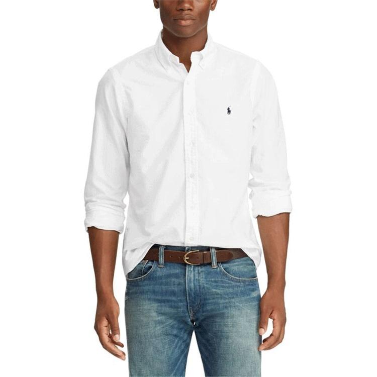 Polo Ralph Lauren Logo Embroidered Slim Fit Shirt 710736557-002